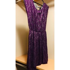 Purple Lace Sparkle & Fade Dress